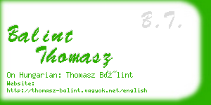 balint thomasz business card